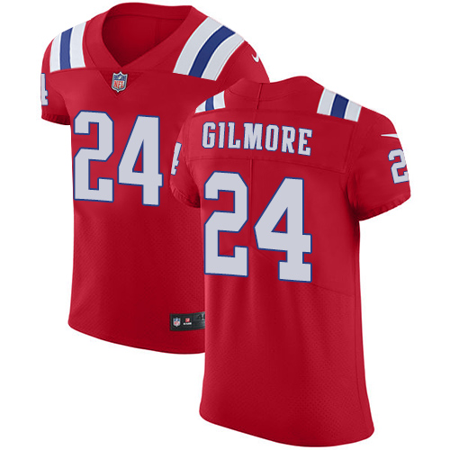 Nike Patriots #24 Stephon Gilmore Red Alternate Men's Stitched NFL Vapor Untouchable Elite Jersey - Click Image to Close